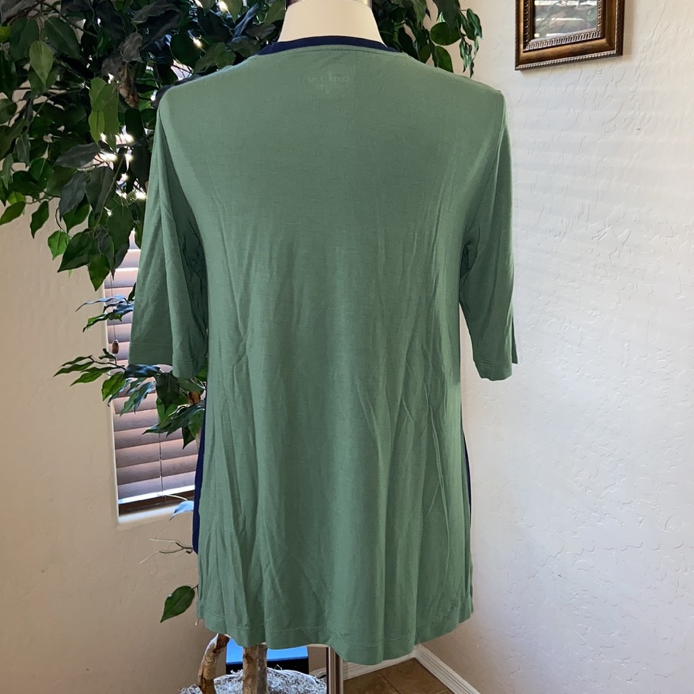 👚Cuddl Duds Softwear with Stretch Elbow Sleeve Top ~ Ivy - Picture 3 of 6
